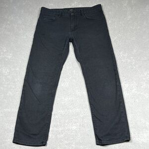 Hugo Boss Pants Mens 36 Black Regular Fit Stretch Straight Flat Front Pockets